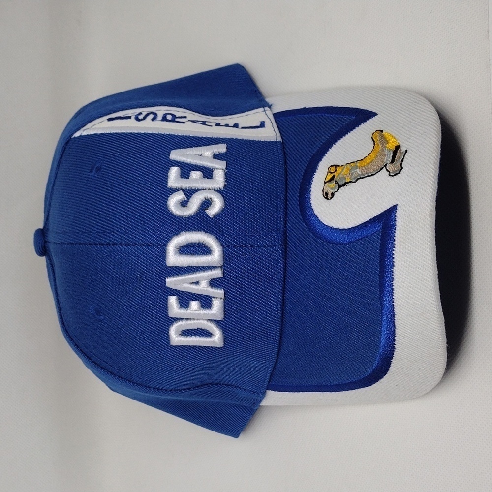 Dead Sea Israel Blue and‎ White Adjustable Cap Hat